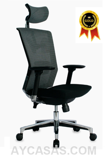 Silla Dallas Presidente - Asiento Paño Tapizado Marco Negro