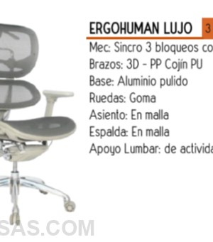 Ergohuman Lujo Gerente - Marco Gris