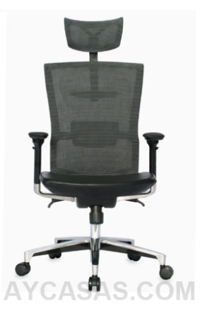 Silla Dallas Presidente - Asiento Cuero Sintético Marco Negro