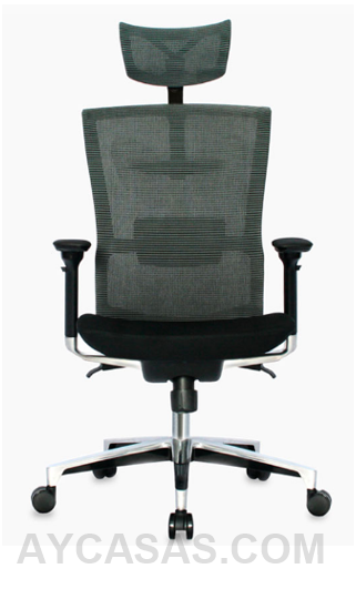 Silla Dallas Presidente - Asiento Paño Tapizado Marco Negro - Imagen 2
