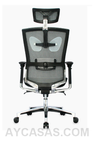 Silla Dallas Presidente - Asiento Paño Tapizado Marco Negro - Imagen 4