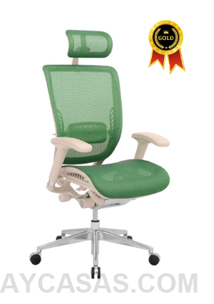 Silla Japón Presidente Marco Beige – Tapizado Verde