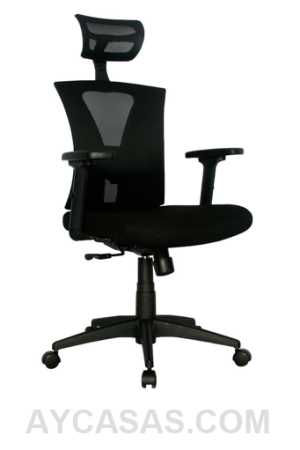 Silla Brasilia Presidente / Asiento En Paño Y Espalda En Malla Base Nylon