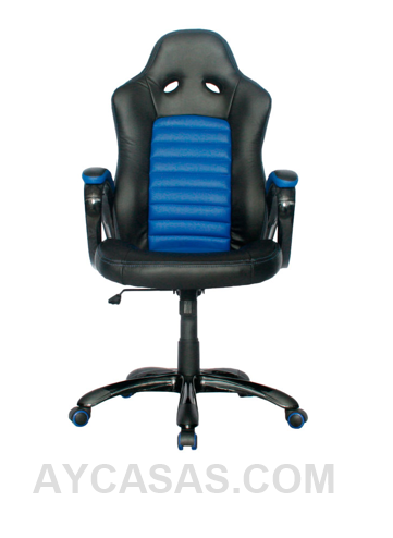 Silla Ferrari Gerente Detalles En Azul/ Cuero Sintético - Imagen 2