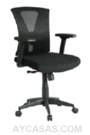 Silla Brasilia Gerente / Asiento En Paño Y Espalda En Malla Base Nylon