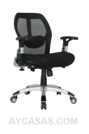 Silla Cairo Gerente / Asiento En Paño Y Espalda En Malla
