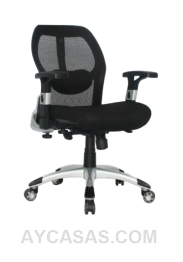 Silla Cairo Gerente / Asiento En Paño Y Espalda En Malla