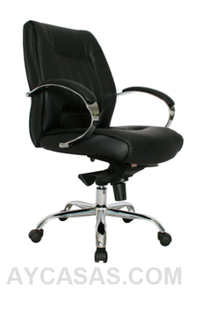 Silla Cromo Gerente / Cuero Sintético