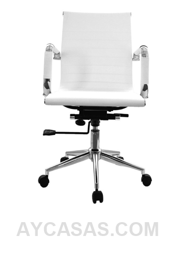 Silla Bruselas Blanca Gerente / Cuero Sintético - Imagen 2