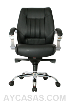 Silla Cromo Gerente / Cuero Sintético
