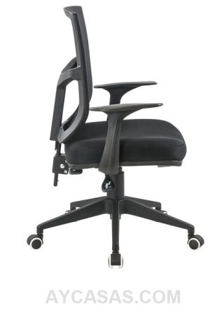 Silla Livorno Gerente / Asiento En Paño Y Espalda En Malla Base Nylon
