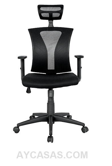 Silla Praga Presidente / Asiento En Paño Y Espalda En Malla Base Nylon