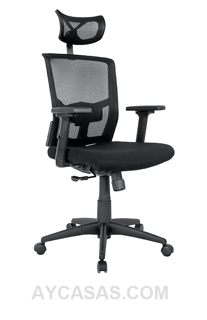 Silla Nairobi Presidente / Asiento En Paño Y Espalda En Malla Base Nylon - Imagen 2