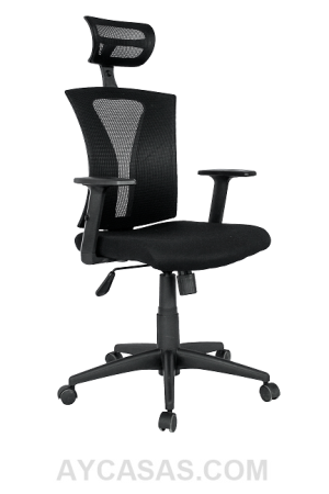 Silla Praga Presidente / Asiento En Paño Y Espalda En Malla Base Nylon