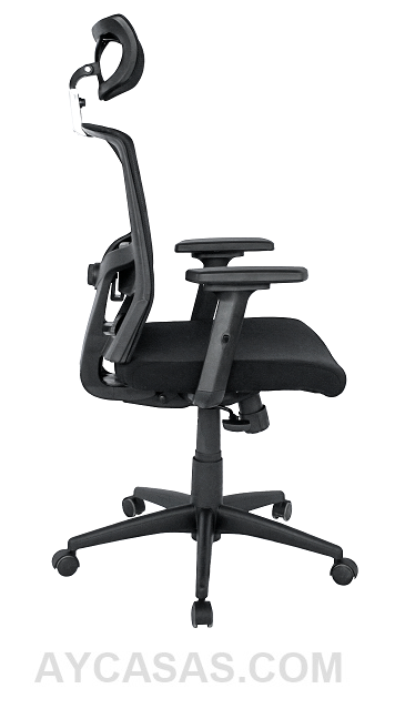 Silla Nairobi Presidente / Asiento En Paño Y Espalda En Malla Base Nylon - Imagen 3