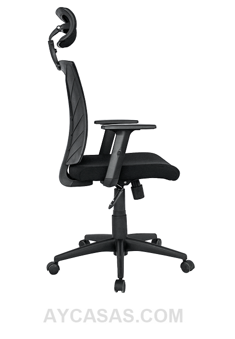 Silla Praga Presidente / Asiento En Paño Y Espalda En Malla Base Nylon - Imagen 3