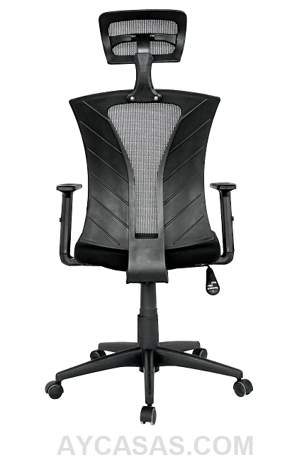 Silla Praga Presidente / Asiento En Paño Y Espalda En Malla Base Nylon - Imagen 4