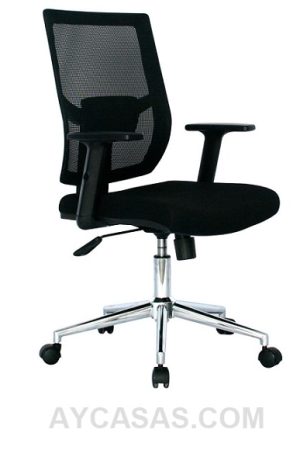 Silla Hawai Gerente / Asiento En Paño Y Espalda En Malla Mecanismo Basculante