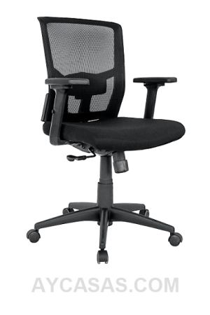 Silla Nairobi Gerente / Asiento En Paño Y Espalda En Malla Base Nylon