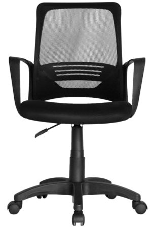 Silla Bulgaria Operativa Basculante/ Asiento En Paño y Espalda En Malla Base Nylon