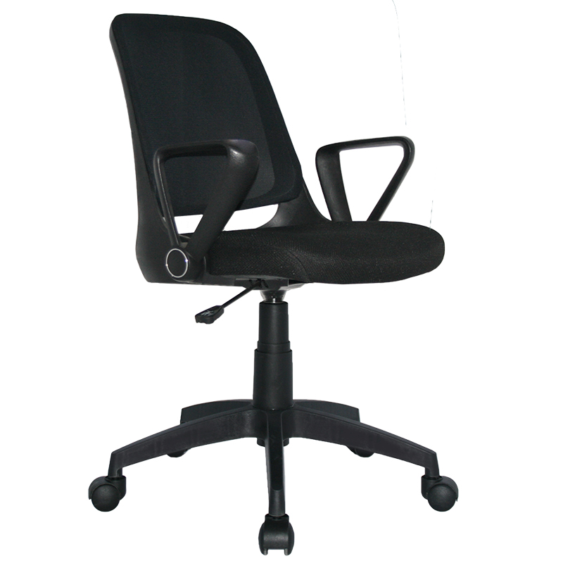 Silla Birmania marco Negro Operativa / Asiento En Paño y Espalda En Malla Base Nylon
