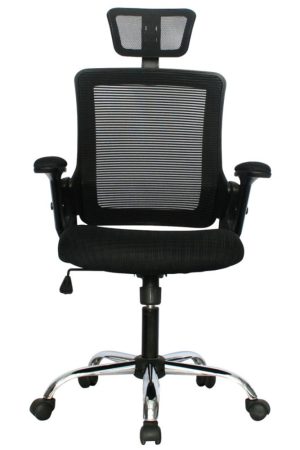 Silla Boon Presidente / Asiento En Paño y Espalda En Malla Base Cromo