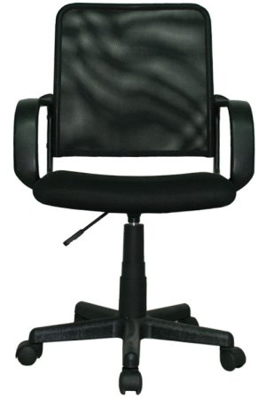Silla Chipre Eco Operativa Brazo Fijo / Asiento En Paño y Espalda En Malla Base Nylon