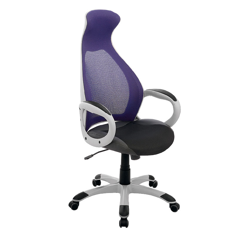 Silla Daytona Marco Gris Presidente / Asiento En Paño y Espalda En Malla color Vinotinto