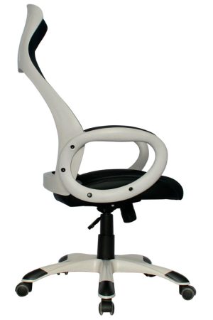 Silla Daytona Marco Gris Presidente / Asiento En Paño y Espalda En Malla color Negra