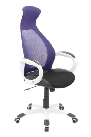 Silla Daytona Marco Blanco Presidente / Asiento En Paño y Espalda En Malla color Vinotinto