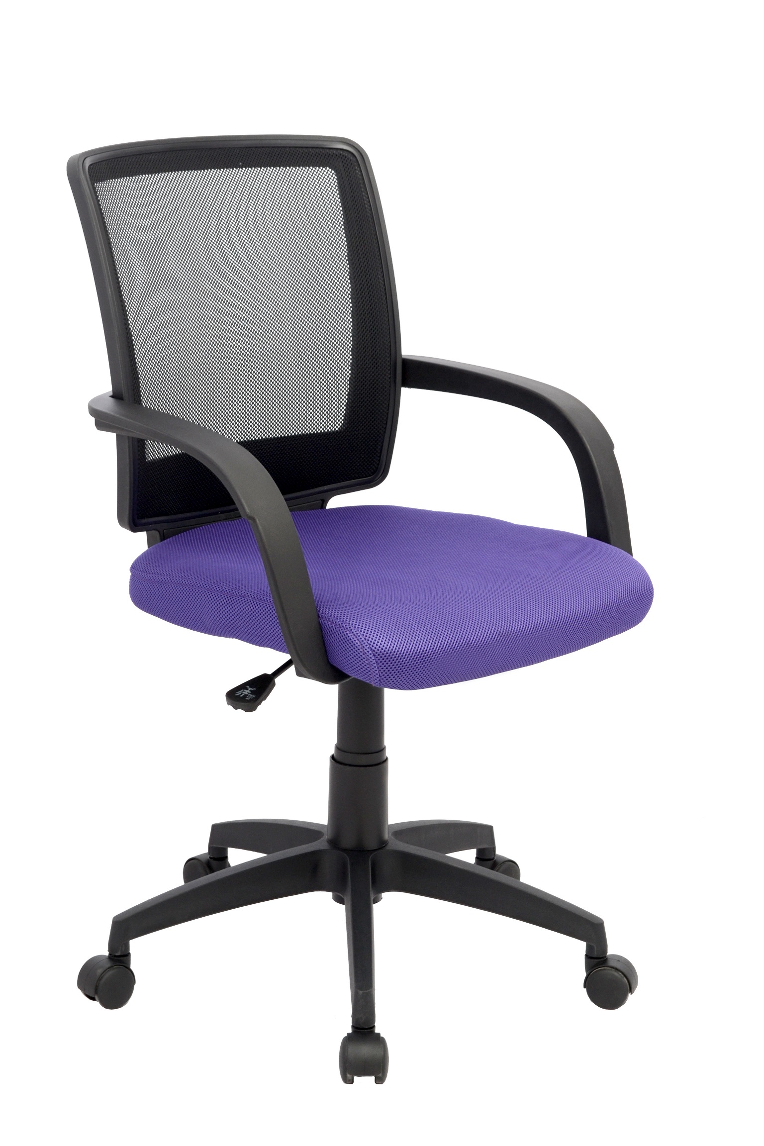 Silla Irlanda Operativa Mecanismo Graduable en Altura / Asiento En Paño color Vinotinto y Espalda En Malla Base nylon