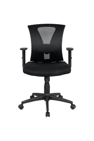 Silla Shanghai Gerente / Asiento En Paño Y Espalda En Malla Base Nylon
