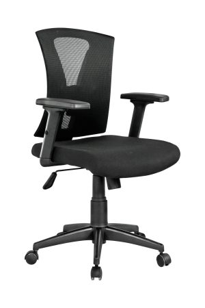 Silla Shanghai Gerente / Asiento En Paño Y Espalda En Malla Base Nylon