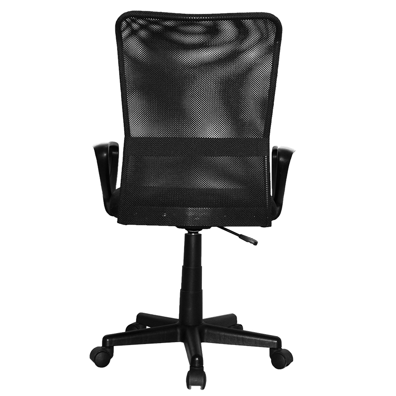 Silla Eslovenia Operativa Brazo Fijo / Asiento En Paño y Espalda En Malla Base Nylon - Imagen 4